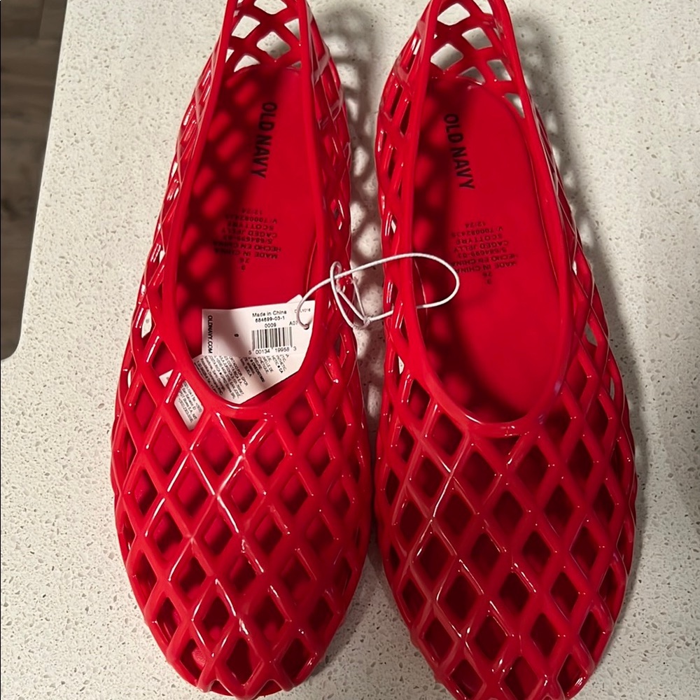 Old Navy Red Flats with Breathable Design